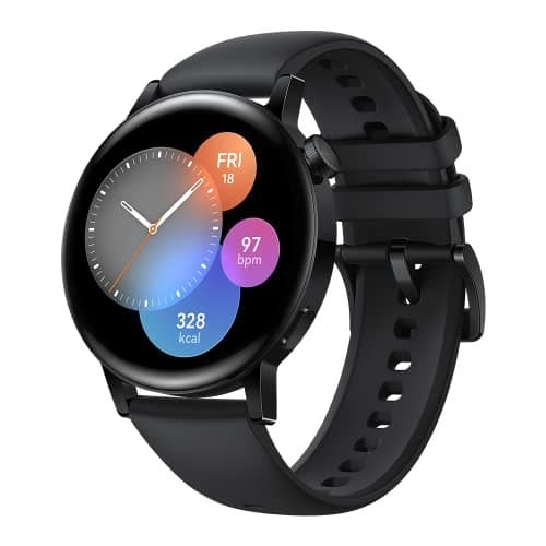 Huawei Watch GT 3 46mm Active Edition Smartwatch, Bluetooth Calling, SpO2, Heart Rate Monitor – Black