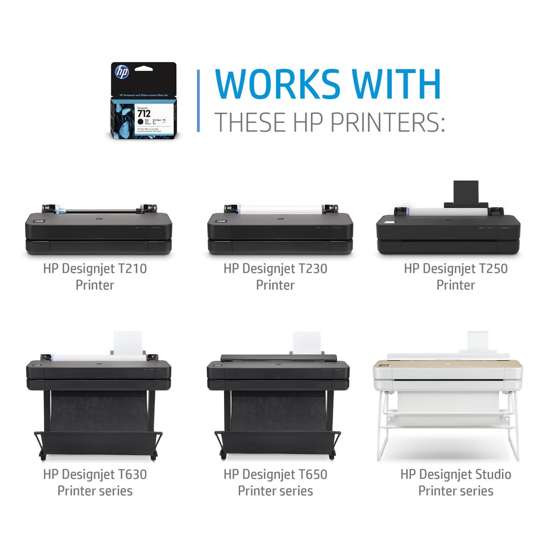 HP 712 80-ml Black DesignJet Ink Cartridge - Image 2