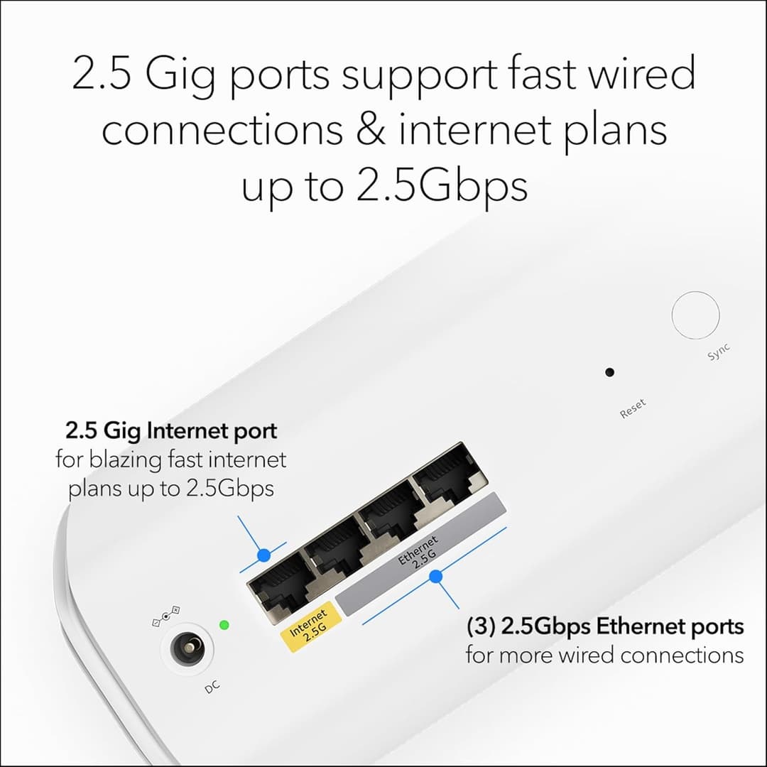 Netgear Orbi 770 Series RBE772 WiFi 7 Tri-Band Mesh System, 2-Pack (Router + Satellite) - White - Image 6