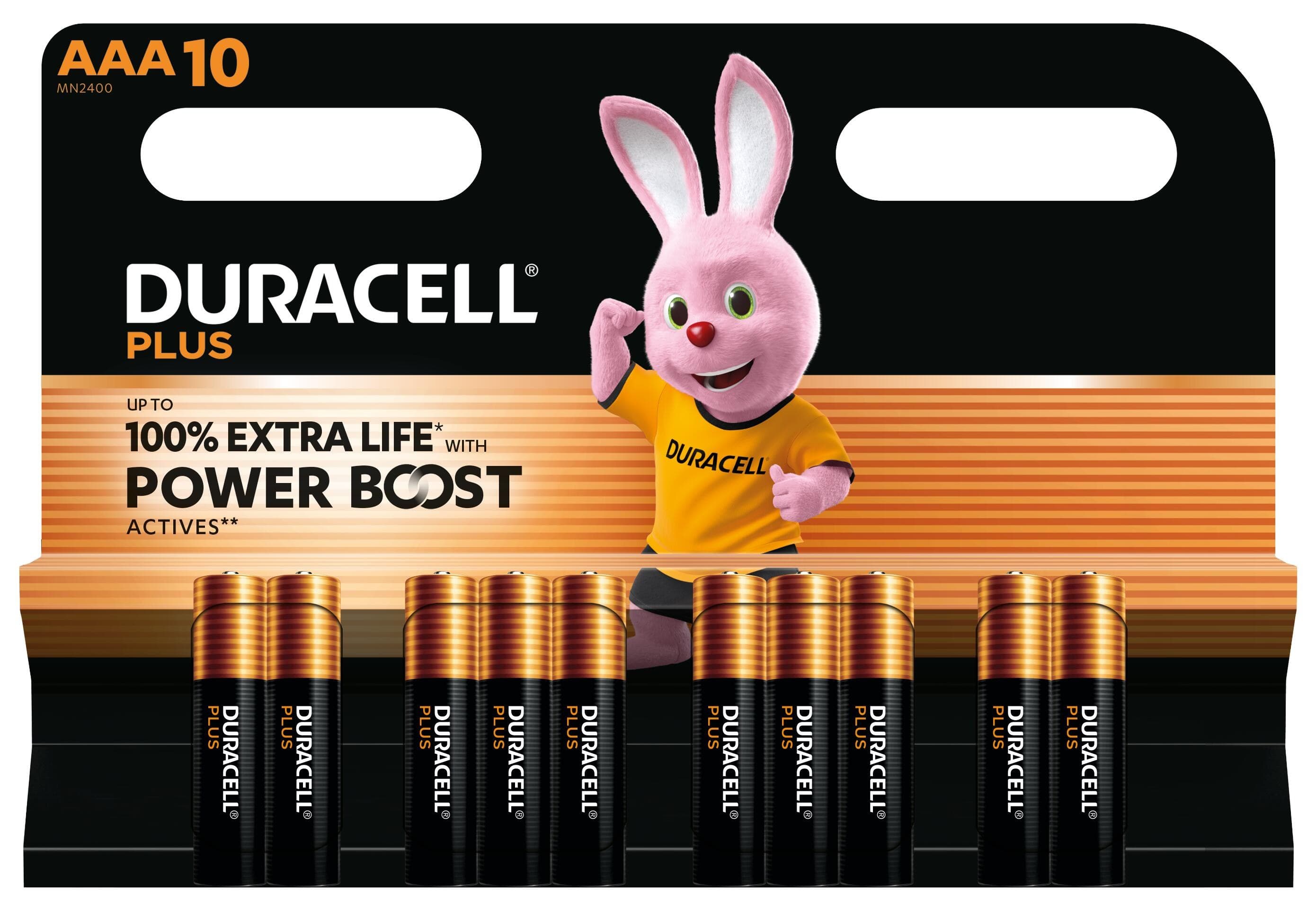DURACELL Plus AAA Alkaline Batteries with Power Boost - Pack of 10
