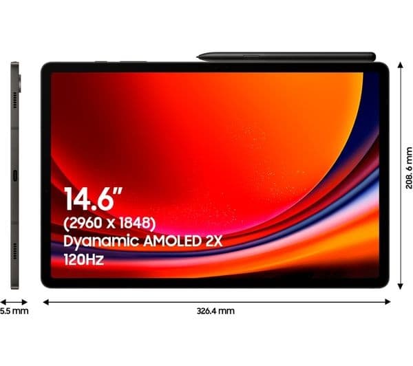 Samsung Galaxy Tab S9 Ultra 14.6" Tablet - 12GB RAM, 256GB, 5G, Graphite - Image 2