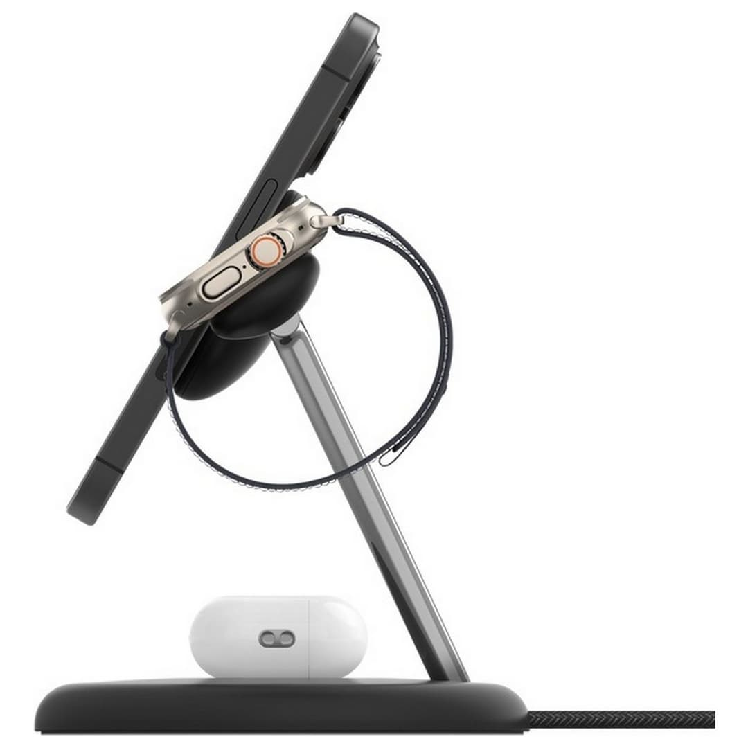 Belkin BoostCharge Pro 3-in-1 Magnetic Wireless Charging Stand with Qi2 15W - Black - Image 2