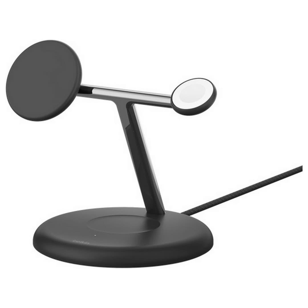 Belkin BoostCharge Pro 3-in-1 Magnetic Wireless Charging Stand with Qi2 15W - Black - Image 3