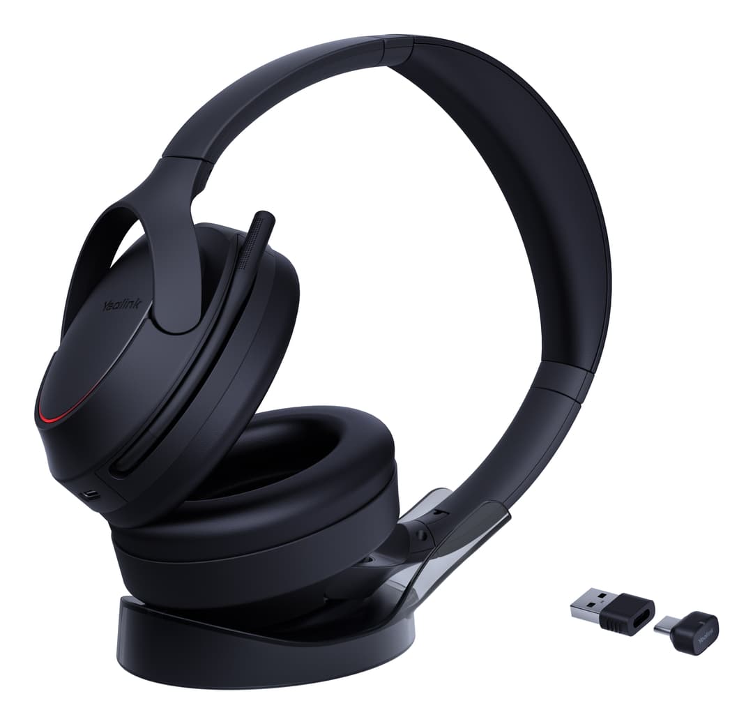 Yealink BH78 Wireless Bluetooth ANC Headset with Charging Stand and USB-C/A Dongle - Image 1