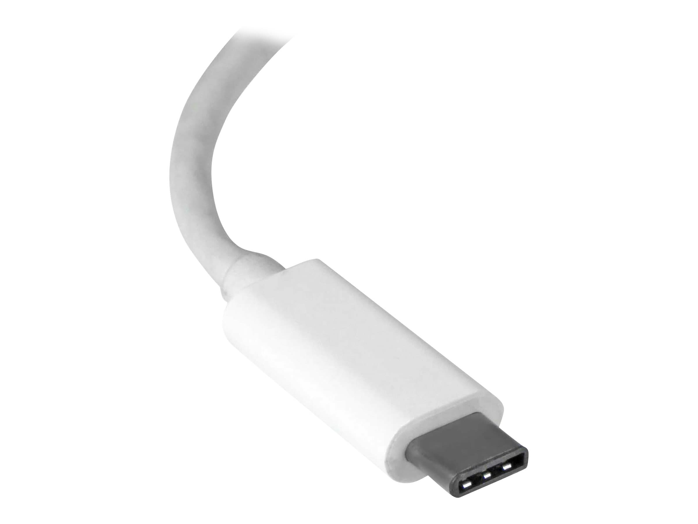 StarTech.com USB C to Gigabit Ethernet Adapter - White - USB 3.1 to RJ45 LAN Network Adapter - USB Type C to Ethernet (US1GC30W) - network adapter - USB-C - Gigabit Ethernet