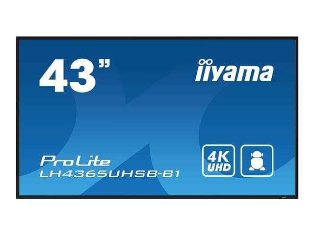 iiyama ProLite LH4365UHSB-B1 43-inch 4K UHD Android Digital Signage Display - Black - Image 2