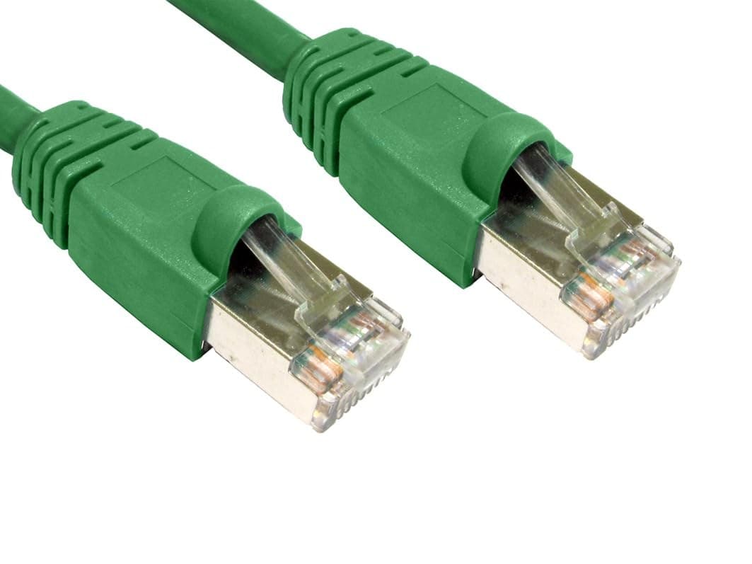 Cables Direct 0.5m (50cm) Cat6 FTP LSZH Snagless Booted Patch Cable RJ-45 (M) to RJ-45 (M) - Green - Image 1