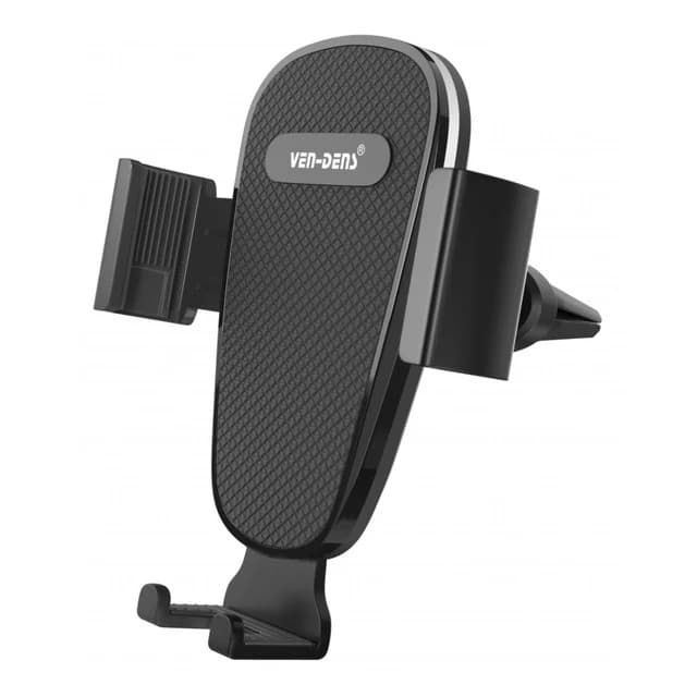 Ven-Dens Air Vent Mould Car Phone Holder – 360° Rotation & Secure Lock-in Grip, VD-HD010 - Black - Image 1