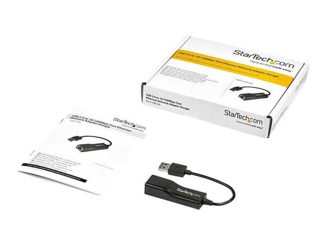 StarTech.com USB2100 USB 2.0 to 10/100 Mbps Ethernet Network Adapter Black - Image 3