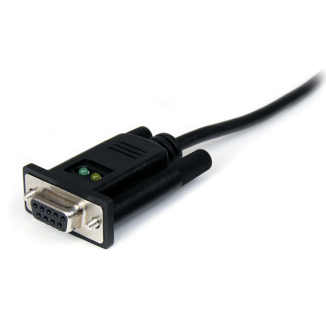 StarTech.com 6ft (1.8m) 1-Port USB to Serial RS232 Adapter, FTDI DB9 Serial DCE Adapter Cable, Null Modem, USB 2.0 - TAA - Image 2