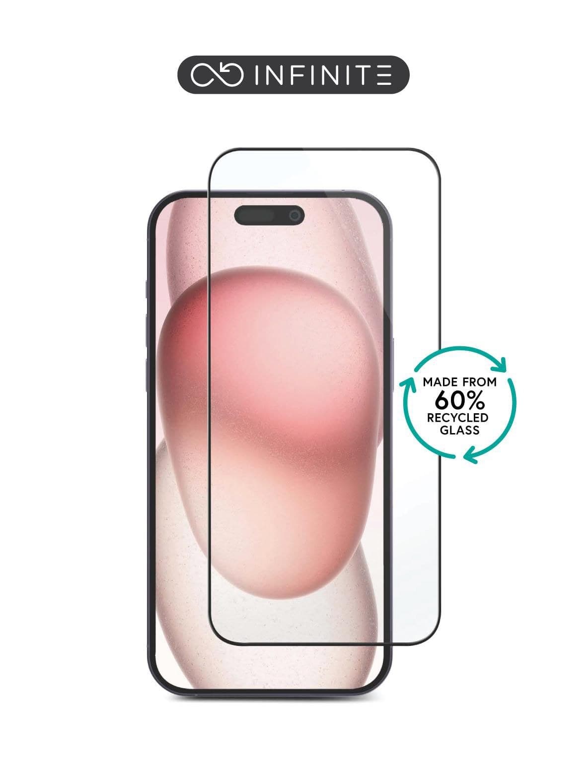 eSTUFF INFINITE (GRS) Titan Shield Full Cover Tempered Glass Screen Protector for Apple iPhone 17 / 17 Pro / 16 Pro (ES501431)
