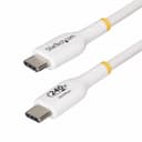 StarTech.com 1m White USB-C Charging Cable, USB-IF Certified USB C Cable, 240W PD EPR, USB 2.0 Type-C Laptop Charger Cord, USB-C Data Transfer Cable, TPE Jacket thumbnail 1