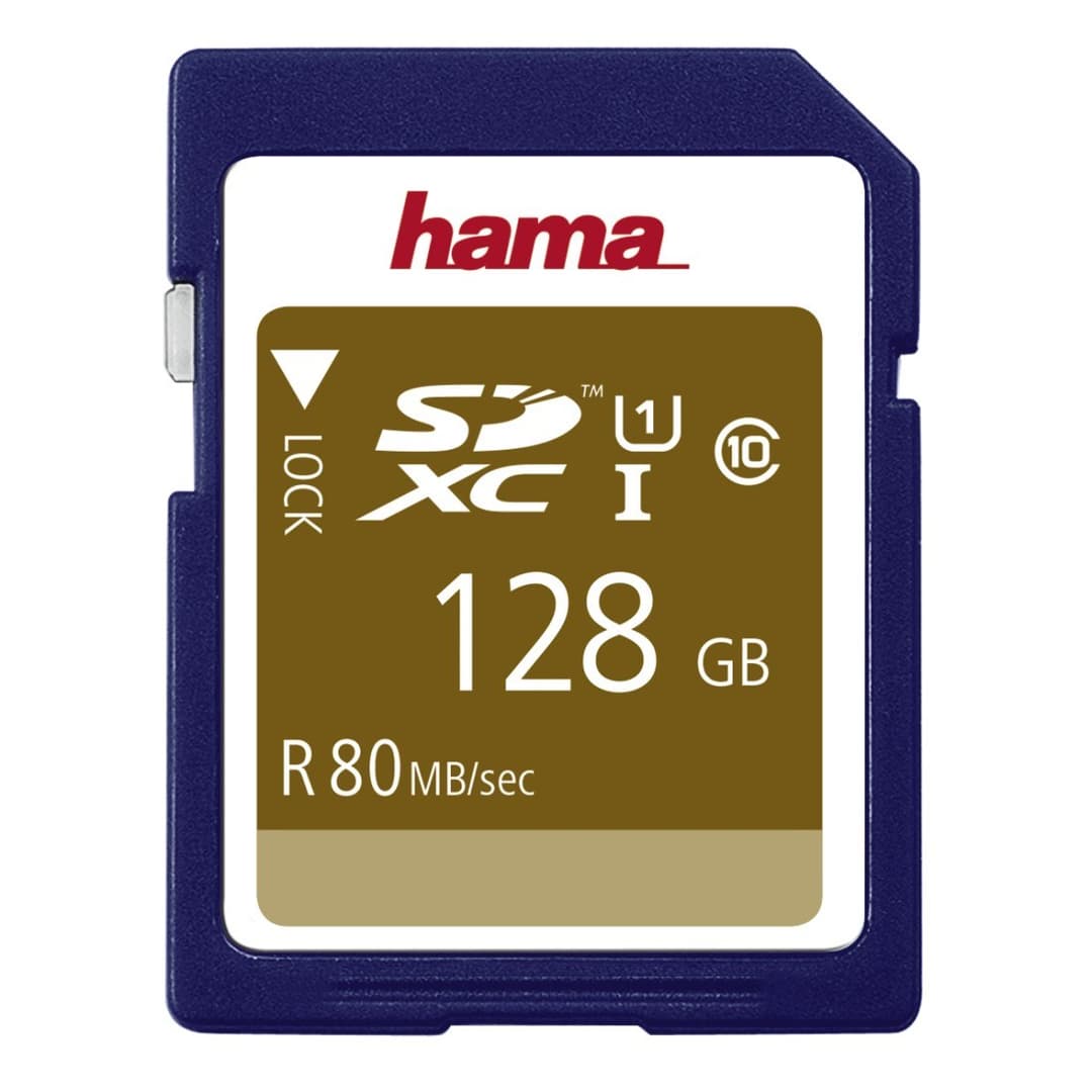 Hama SDXC 128GB Class 10 UHS-I 80MB/s - Image 1