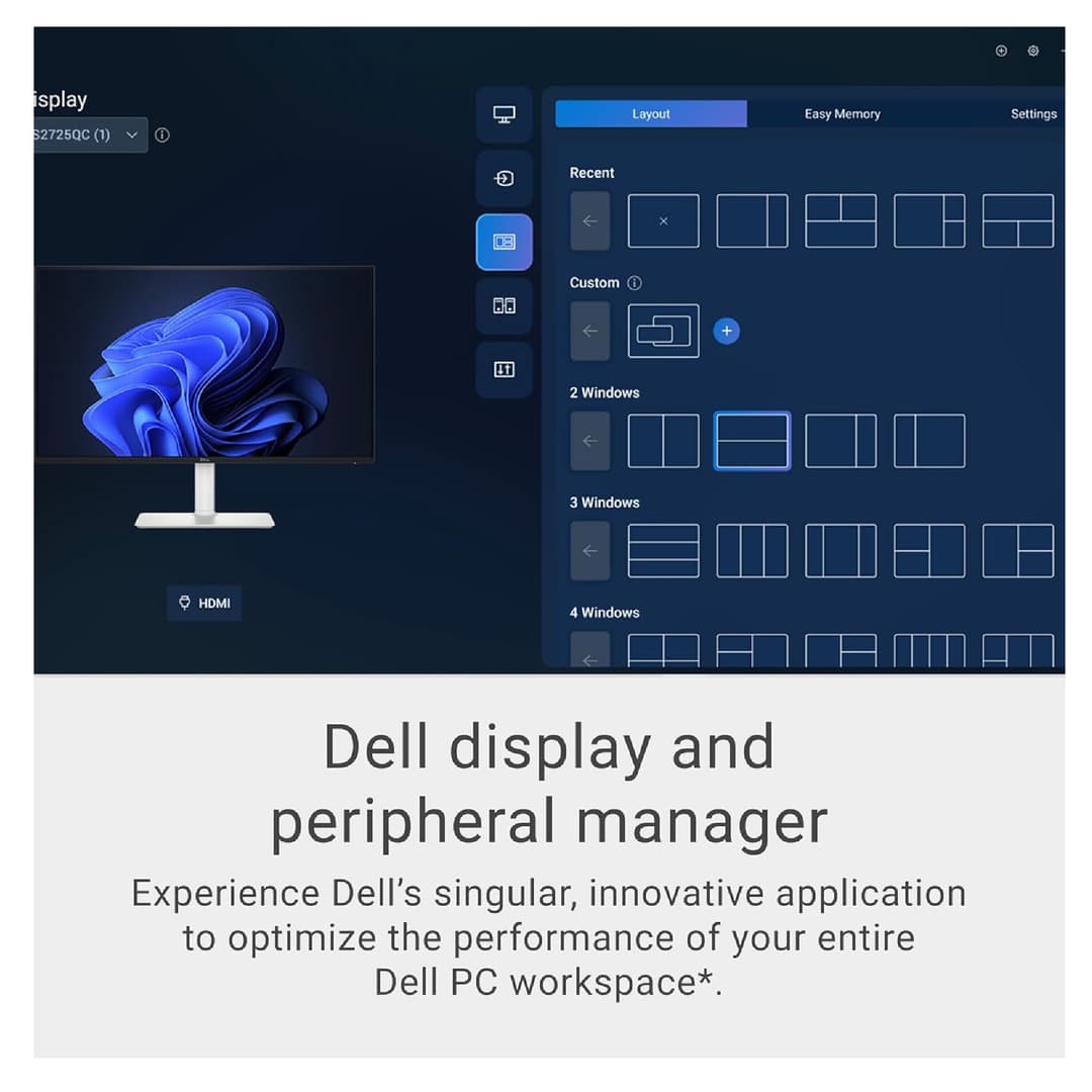 Dell Plus S2725QS 27" IPS UHD 4K 120Hz FreeSync Premium Height Adjustable Monitor with Built-in Speakers - Image 3