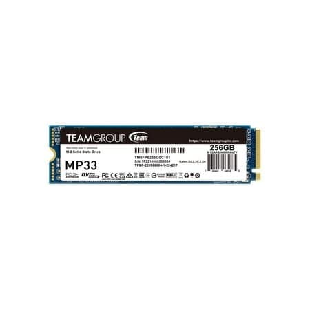 TEAMGROUP MP33 256GB SLC Cache 3D NAND TLC NVMe 1.3 PCIe Gen3x4 M.2 2280 Internal SSD R/W Speed up to 1600/1000 MB/s Laptop&PC Desktop TM8FP6256G0C101 - Image 1