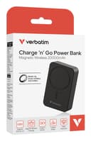Verbatim Charge 'n' Go Essentials Power Bank Magnetic Wireless 20000 mAh Black thumbnail 3
