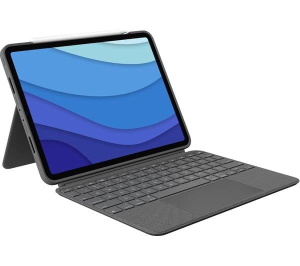 LOGITECH Combo Touch iPad Pro 11" (M4 & M5) Keyboard Folio Case - Grey