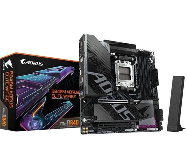GIGABYTE B840M AORUS ELITE WIFI6E AM5 DDR5 Micro-ATX Motherboard - Image 5