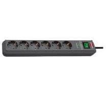 Brennenstuhl Eco-Line 13.500A 6-Way Surge-Protected Extension Lead 5m Anthracite (EU Schuko) - Image 1