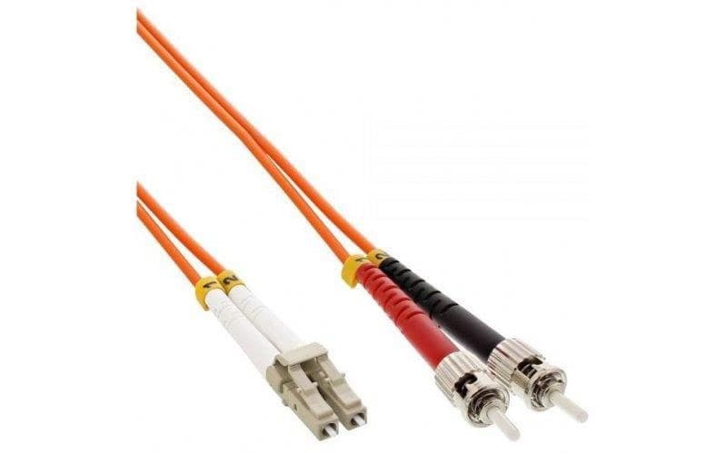 Mercodan Fibre Patch Cable LC-ST OM2 Multimode Duplex 7m - Orange - Image 1
