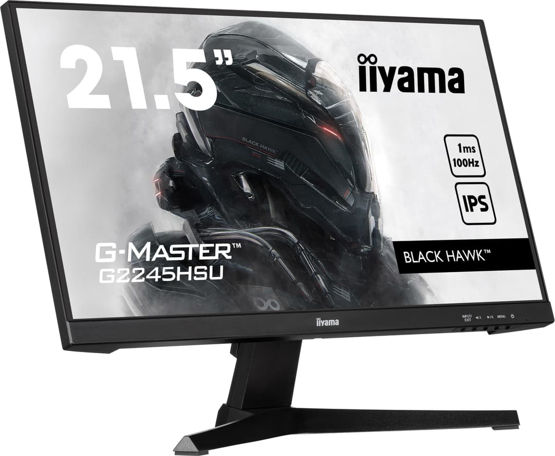 iiyama G-Master G2245HSU-B2 21.5in Full HD IPS 100Hz 1ms FreeSync Gaming Monitor with HDMI, DisplayPort and USB Hub - Black (G2245HSU-B2) - Image 4