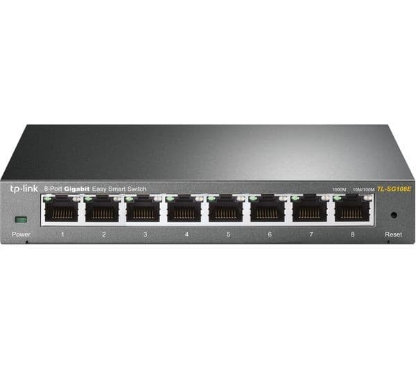 TP-LINK TL-SG108E Network Switch Grey - Image 1