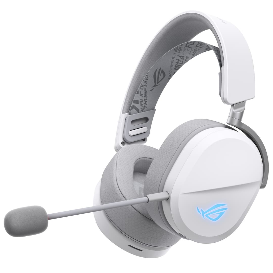 ASUS ROG Pelta Tri-Mode RGB Wired & Wireless Gaming Headset - White - Image 2