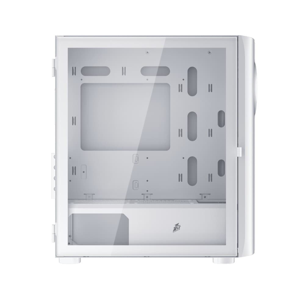 1st Player IS3-BK ARGB Tempered Glass Mid Tower Gaming Case - White - Image 5