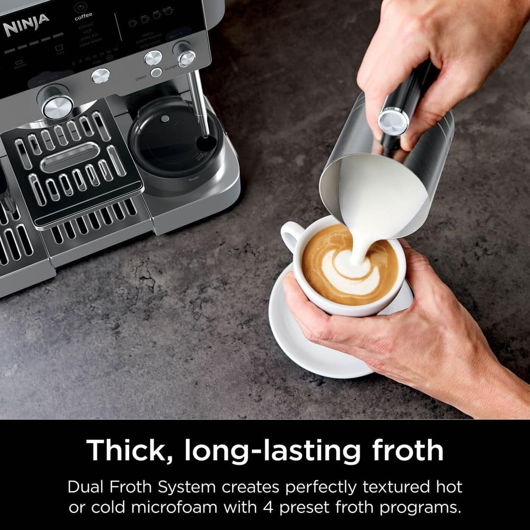 Ninja Luxe Café Premier Series 3-in-1 Bean to Cup Coffee Machine - Gunmetal - Image 6