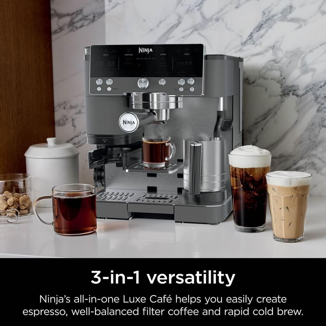 Ninja Luxe Café Premier Series 3-in-1 Bean to Cup Coffee Machine - Gunmetal - Image 7