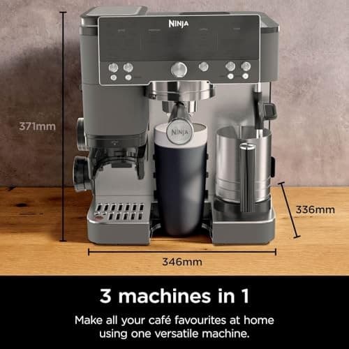 Ninja Luxe Café Premier Series 3-in-1 Bean to Cup Coffee Machine - Gunmetal - Image 10