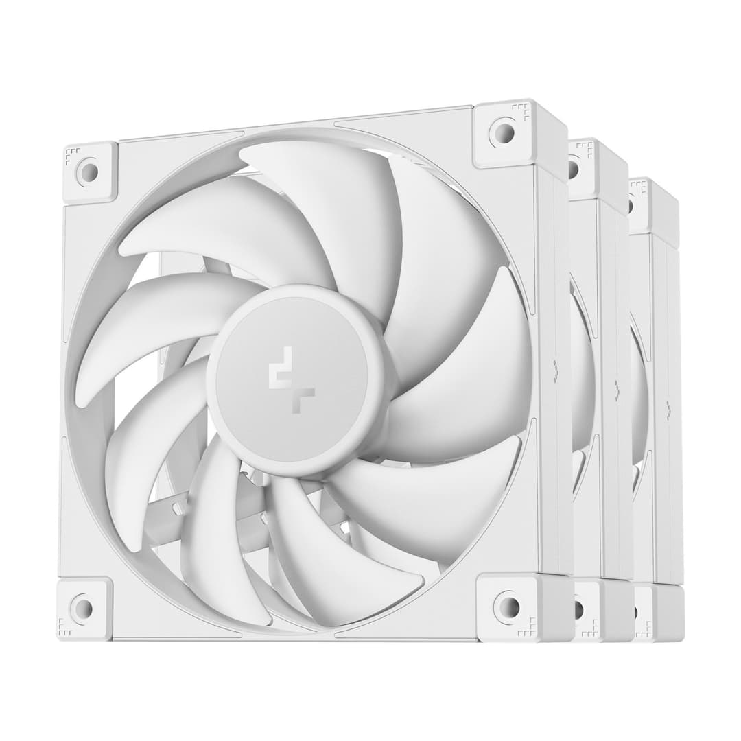 DeepCool FD12 120mm PWM PC Case Fan - White 3 Pack - Image 1