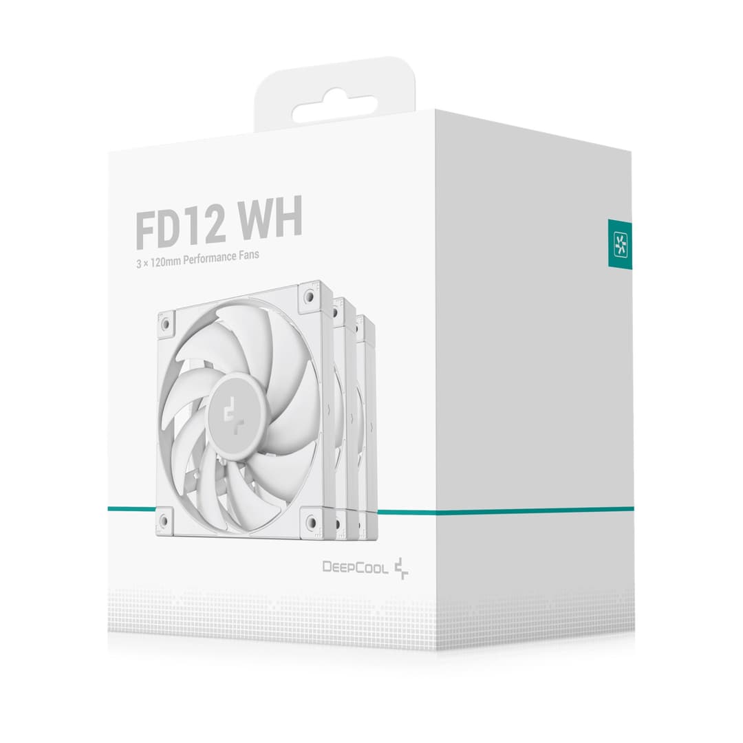DeepCool FD12 120mm PWM PC Case Fan - White 3 Pack - Image 7