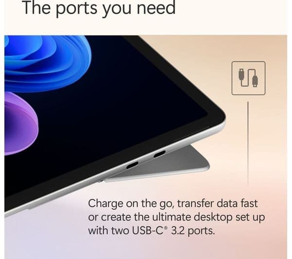 Microsoft Surface Pro 12" Copilot+ PC Snapdragon X Plus 16GB 512GB - Platinum (Device only) - Image 7