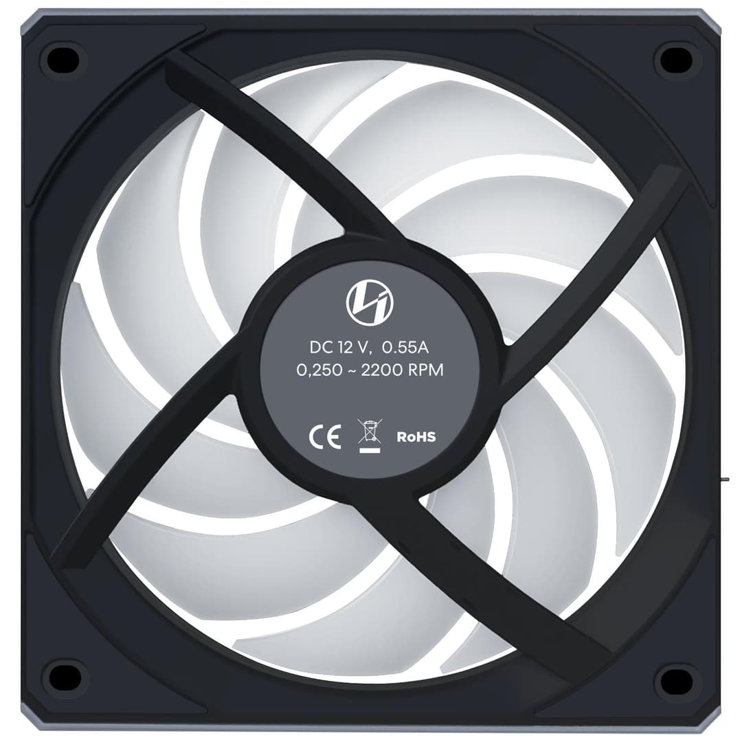 Lian Li UNI FAN CL120 Wireless Reverse Blade ARGB PWM Triple Pack - Black - Image 5