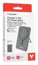 Verbatim Charge 'n' Go 2C Magnetic Wireless Power Bank 5000mAh - Grey thumbnail 4