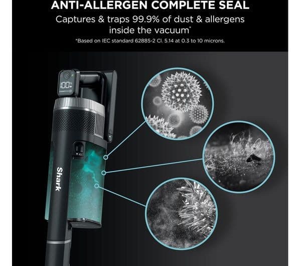 Shark Stratos Anti Hair Wrap Plus Pet Pro IZ420UKT Cordless Vacuum Cleaner - Silver - Image 9