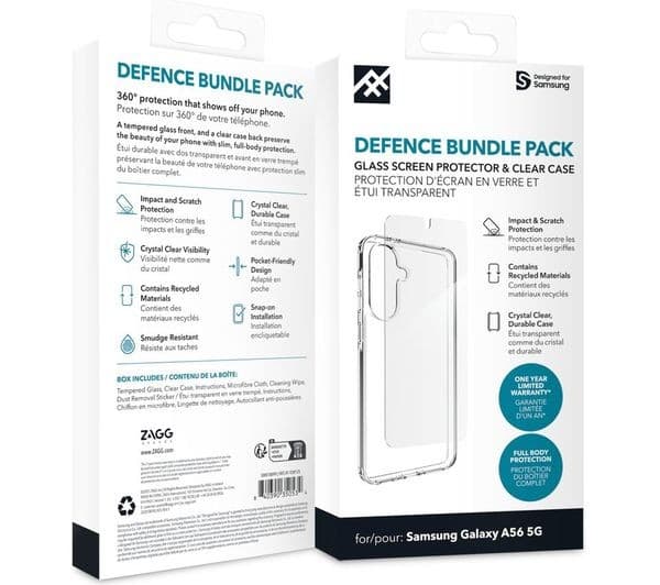 Zagg Galaxy A56 Case & Screen Protector Bundle Clear - Image 3