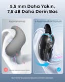 Soundcore V40i Open-Ear Wireless Earbuds (A3878G11) - Black thumbnail 5