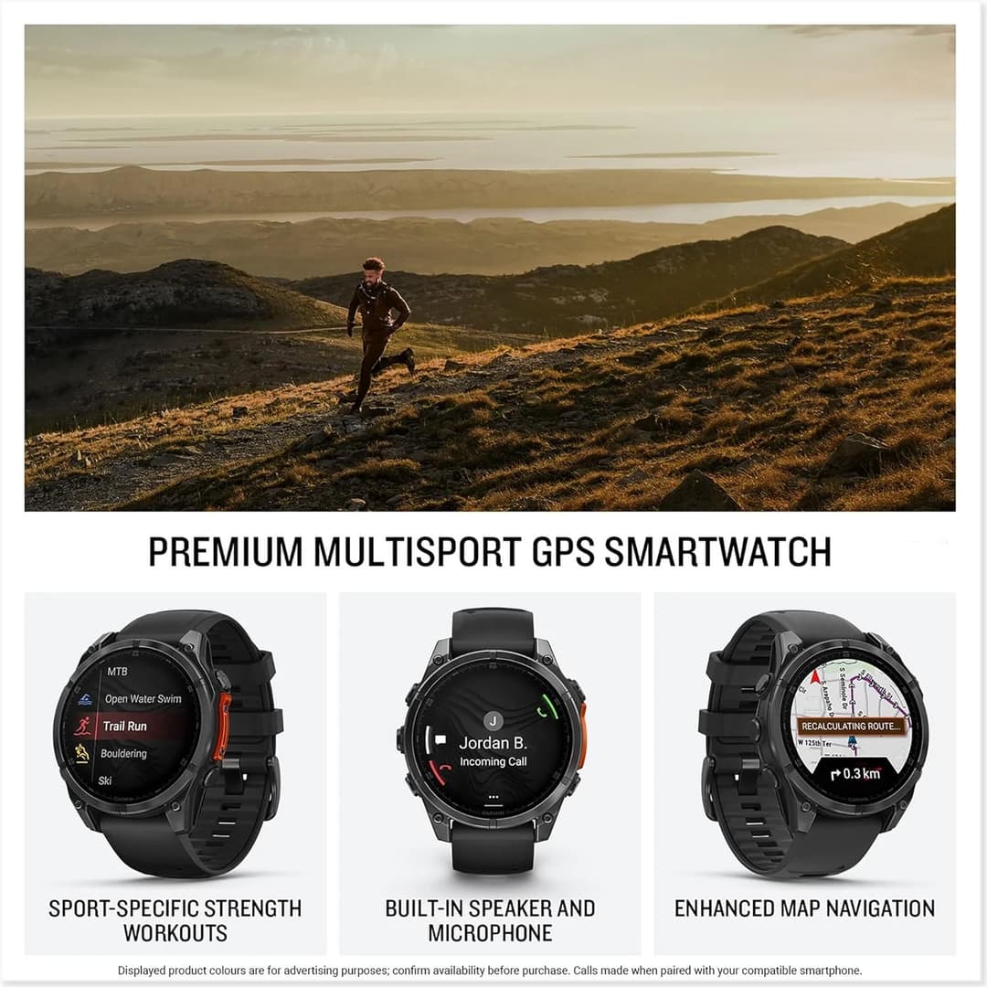 Garmin fēnix 8 Pro AMOLED Sapphire 51mm Smartwatch - Carbon Grey DLC Titanium - Image 3