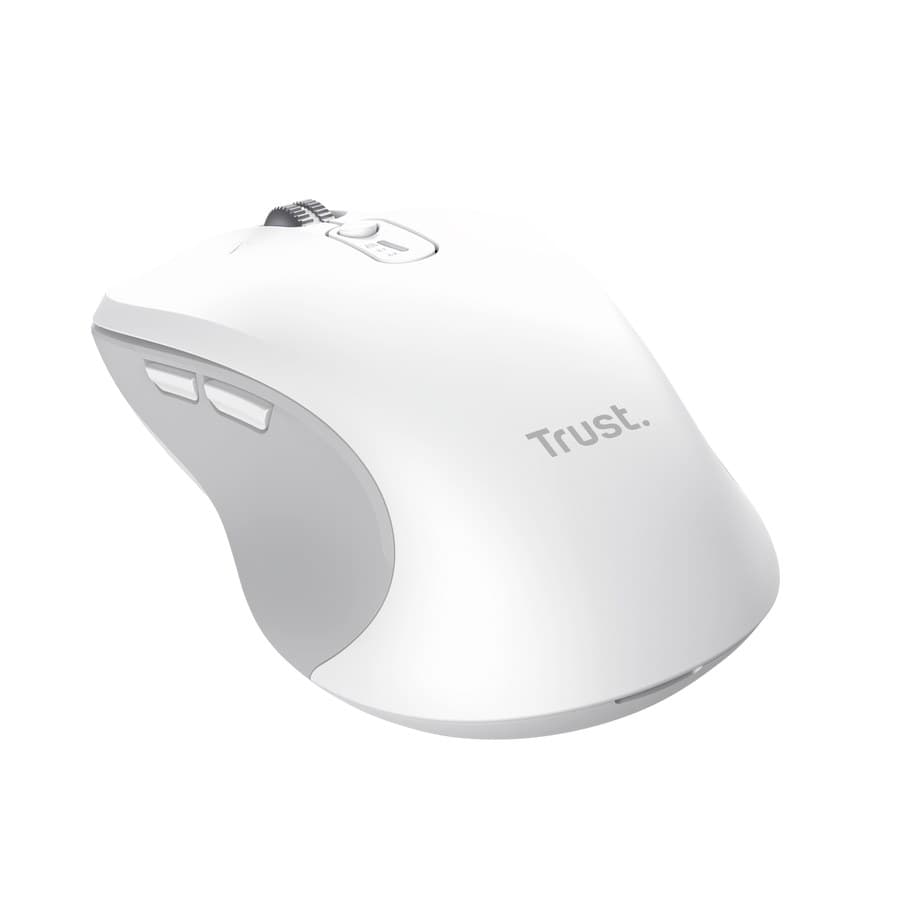 Trust Ferro Hyperwheel Wireless Mouse 25674, Bluetooth & 2.4GHz, 3200 DPI - White - Image 4