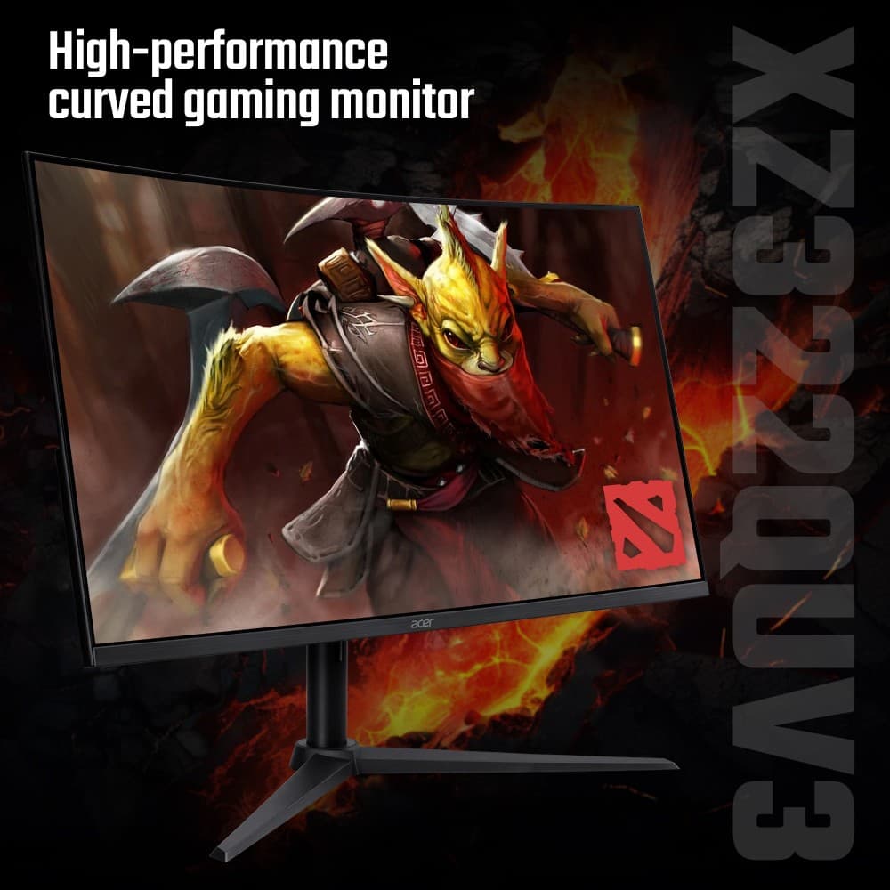 Acer Nitro XZ322QUV3 curved gaming 31.5" Quad HD TFT LED FreeSync 180 Hz Curved Gaming Monitor - Image 9