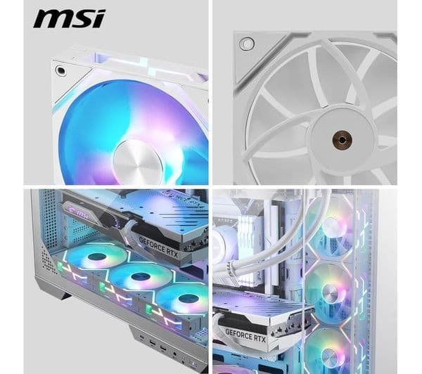 MSI MPG EZ120 ARGB 120mm Case Fan Triple Pack - White - Image 2