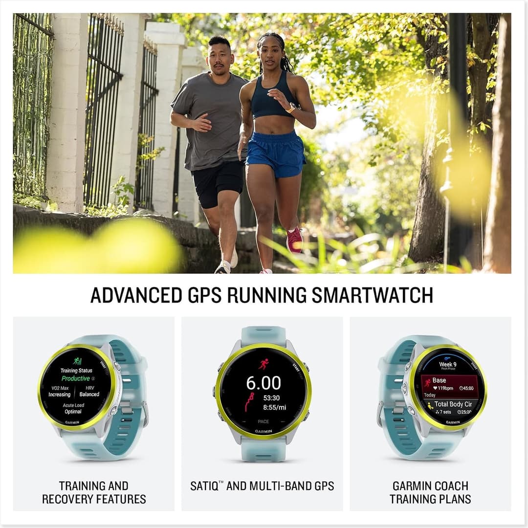 Garmin Forerunner 570 47mm GPS Running Smartwatch AMOLED - Amp Yellow - Image 3