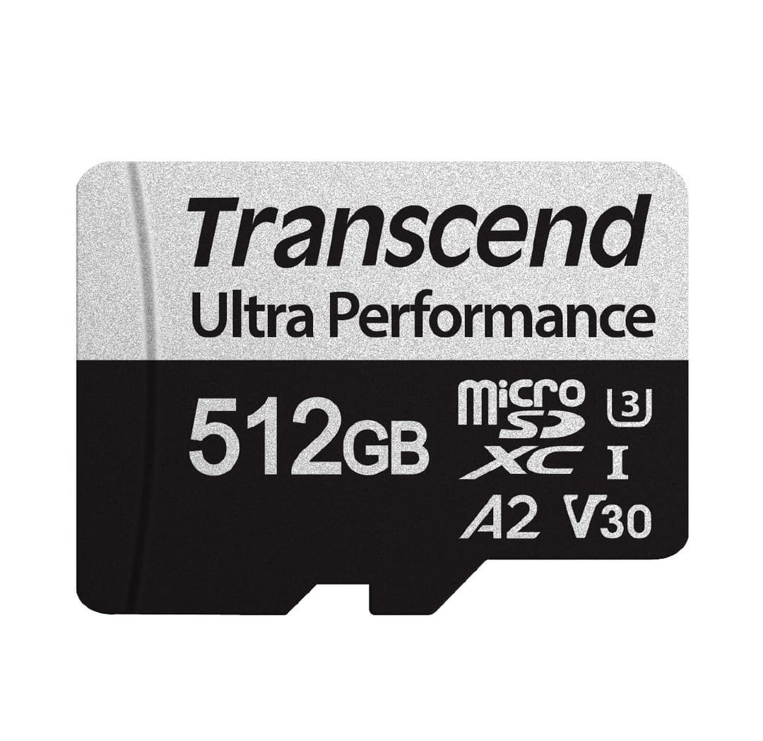 Transcend 340S microSDXC UHS-I U3 V30 A2 Memory Card with Adapter 512GB - Image 1