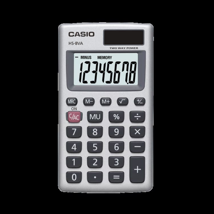 Casio HS-8VA 8 Digit Handheld Calculator