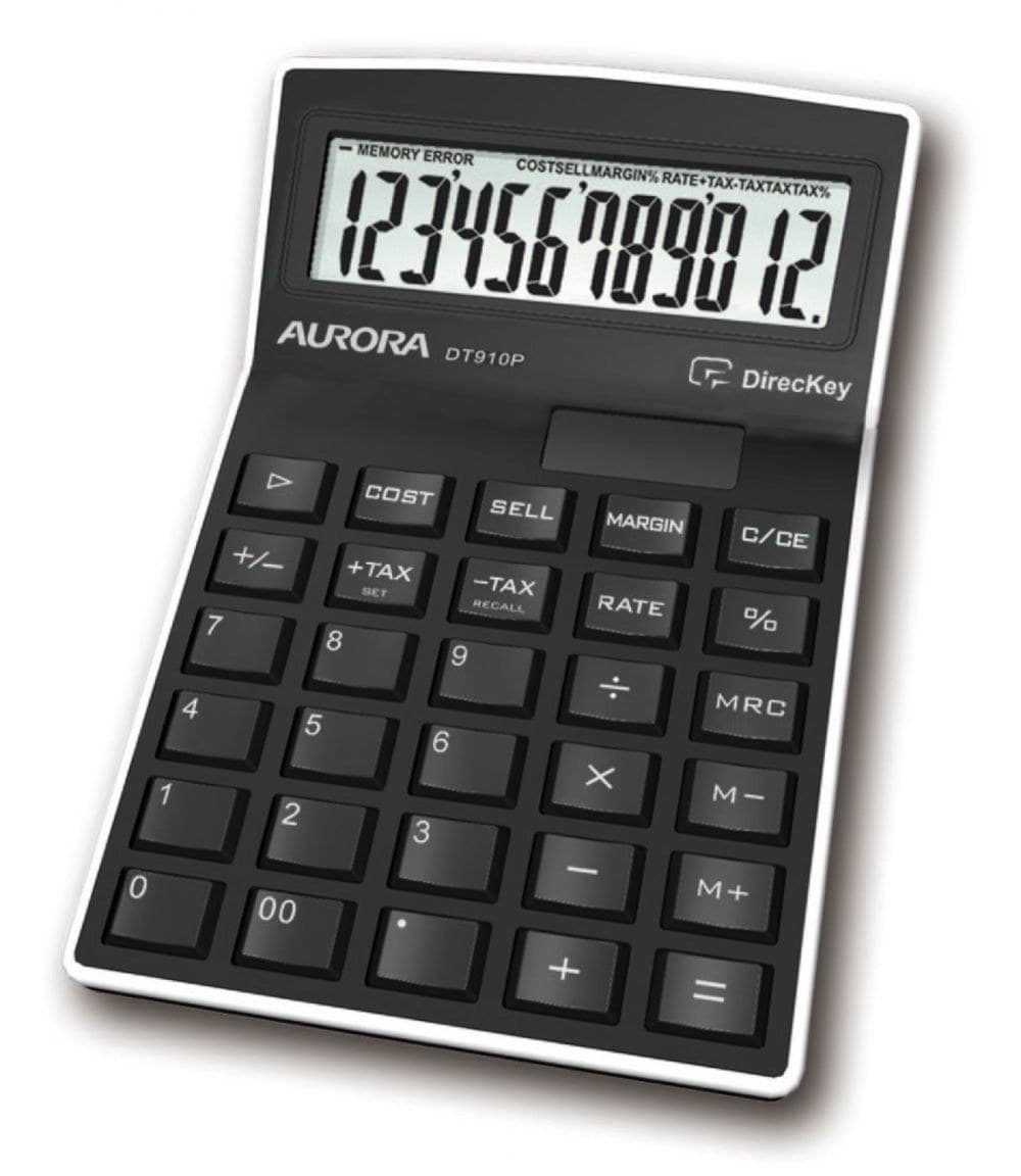Aurora DT910P 12 Digit Semi-Desk Calculator