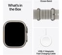 Apple Watch Ultra 4 Cellular 49mm Natural Titanium Case with Translucent Gray Ocean Loop thumbnail 8