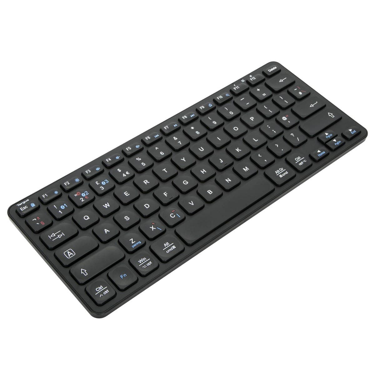 Targus Compact Multi-Device Bluetooth Antimicrobial Keyboard, UK QWERTY - Black (AKB862UK)