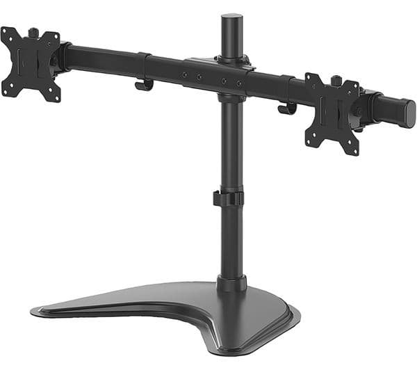 Fellowes Seasa Freestanding Dual Monitor Arm for up to 27" Screens - Black (8043701)